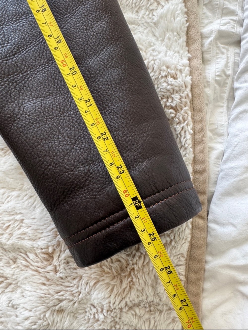Wilsons Leather Men's Dark Brown Leather Bomber Jacket - Picture 13 of 13